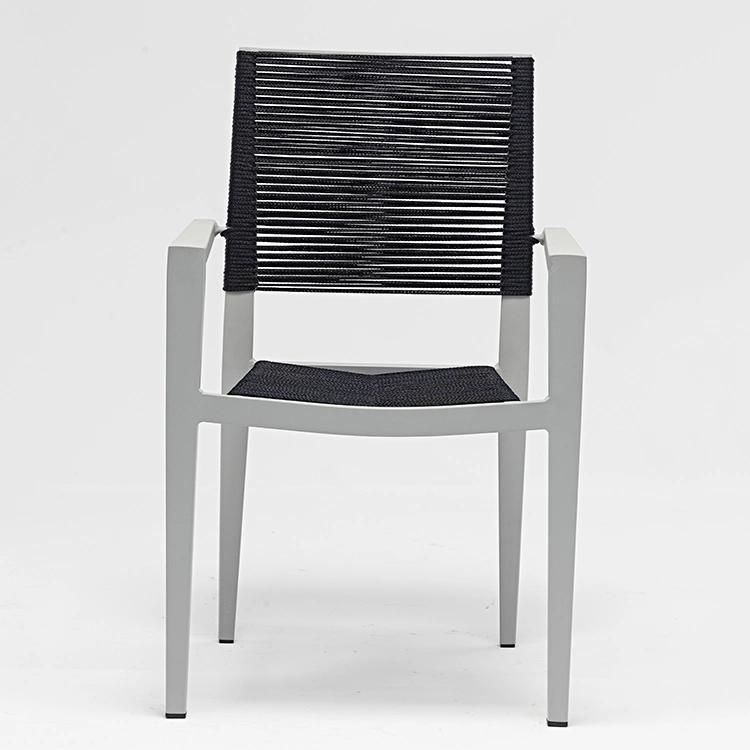 Unique Toscana Black Garden Nordic Dining Outdoor Chairs Stackable Pool Furniture