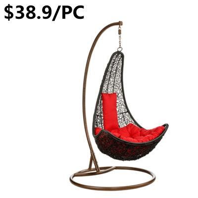 Wholesale Garden Outdoor Indoor Patio Lounge Rattan Padded Swing Chair