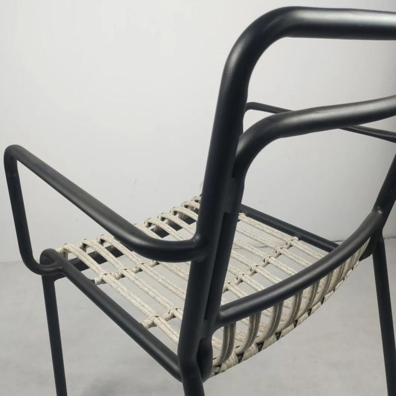 Top Quality Waterproof Project Customized Wicker Stackable Outdoor Cafe Leisure Bar Chair