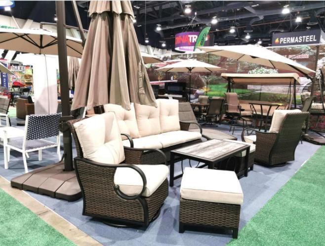 Outdoor Furniture Dining Table and Chairs by Rattan