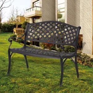 Cast Aluminum Outdoor Patio Garden Bench Garden Chair
