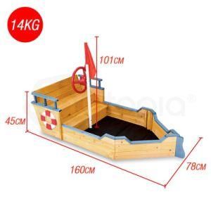 Kids Wooden Boat Shape Sandpit