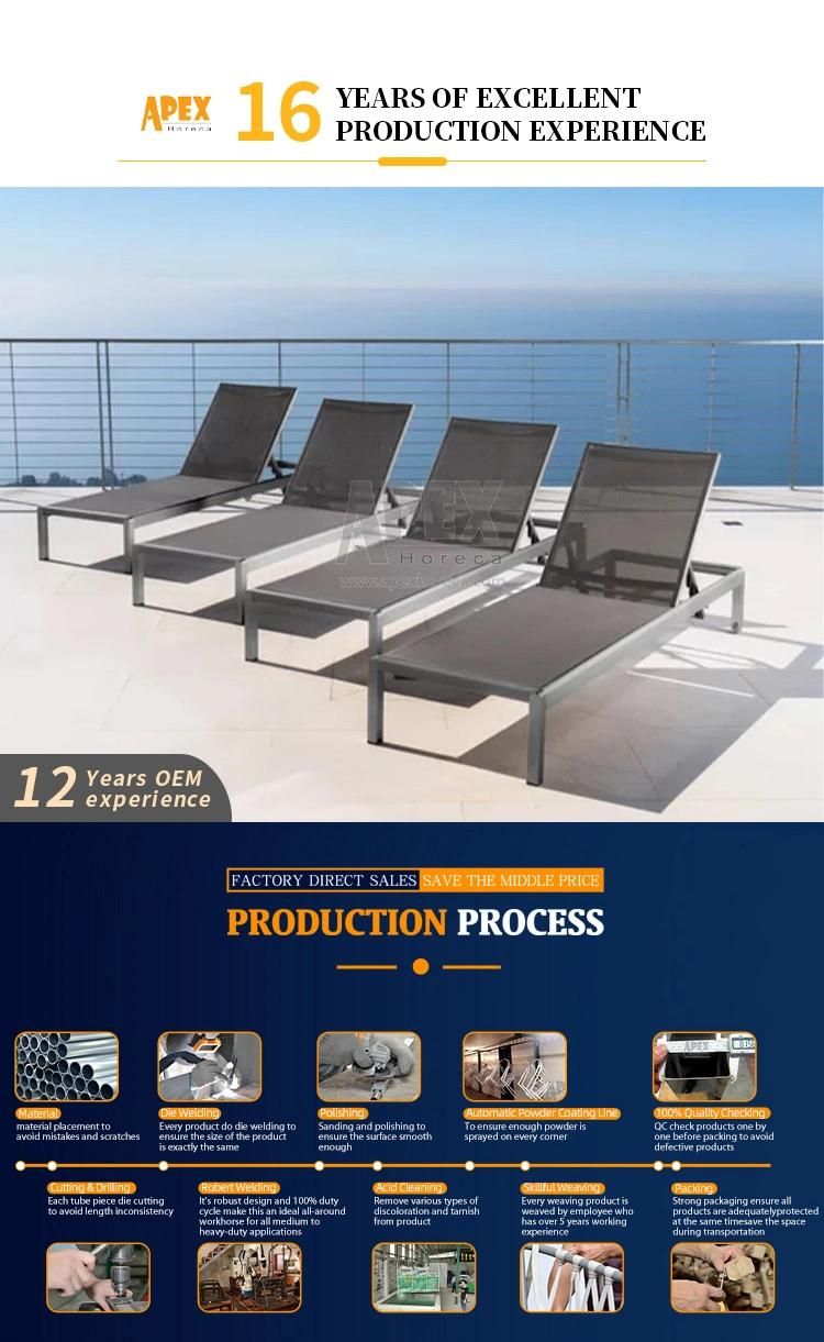 Patio Pool Lounge Adjustable Daybed Outdoor Beach Sun Lounger