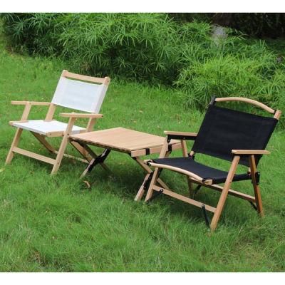 Wholesale Beech Wooden Table Outdoor Roll Table Camping Wooden Folding Table