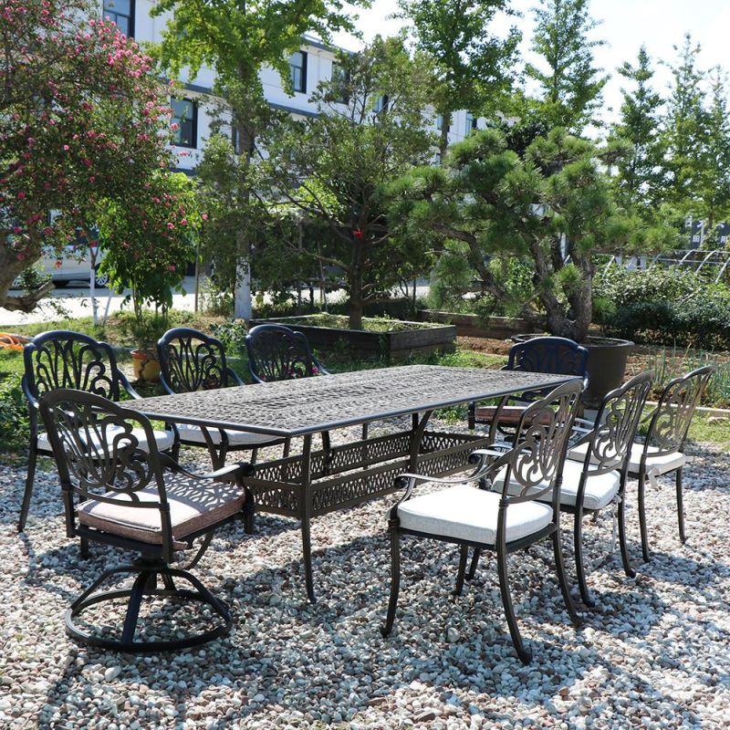 Kd Casual Live Aluminum Bistro Set 5 PCS Dinner Table Set and Chairs