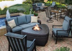 Hand Paint Rattan Fire Pit