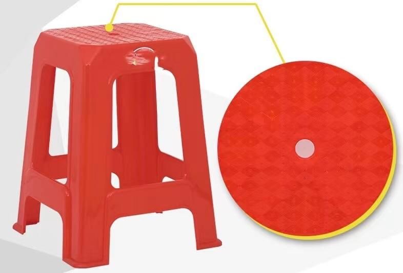 Home Furniture Living Room PP Plastic Stool Stackable Square Colorful Leisure Garden Stool