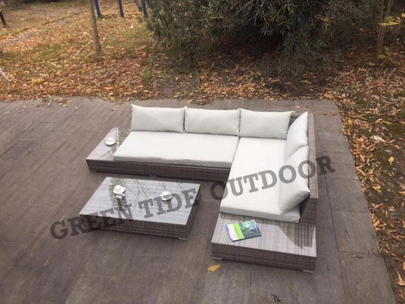 Outdoor Garden Patio Furniture Rattan Lounge Sofa Set 3PCS