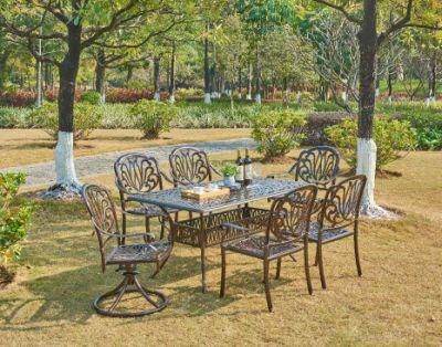 Outdoor Dining Garden Cast Aluminum Table