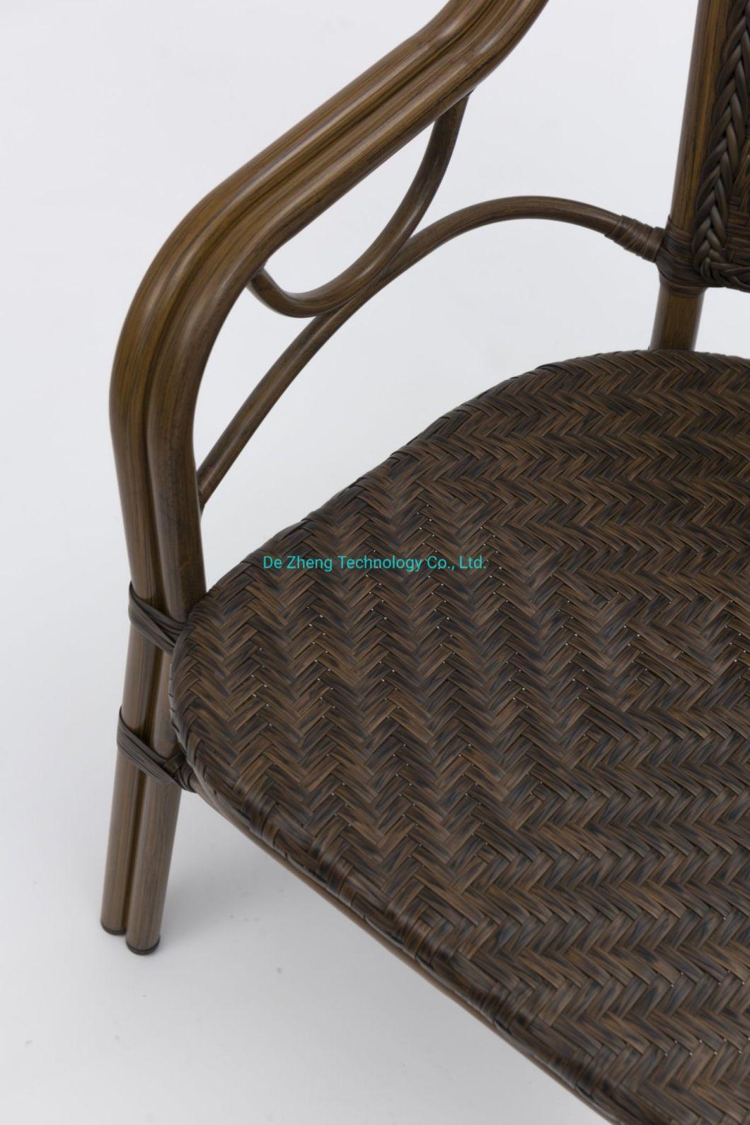 Wholesale Manufacturer Nordic Simple Modern PE Rattan Back Holiday Dining Outdoor Chair