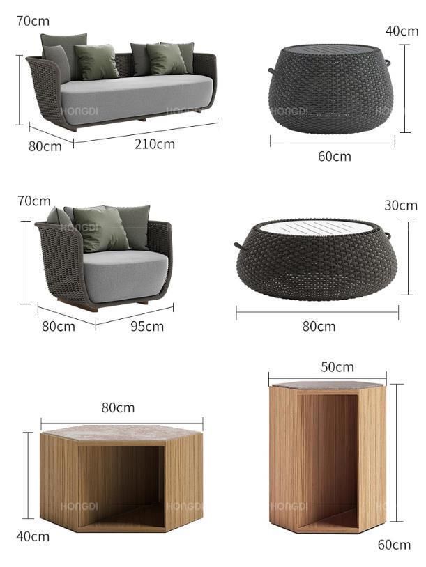 Outdoor Sofa Furniture Combination Villa Garden