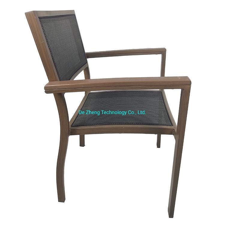 Outdoor Garden Textilene Chair Leisure Shop Bistro Bar Restaurant Dining Chair