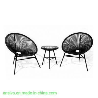 Simple Outdoor Colorful PE Rattan Acapulco Chair Sets Modern Designer Patio Outdoor Chair