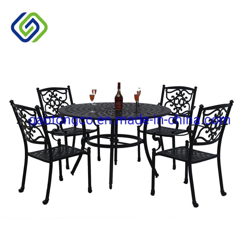 Black Patio Bistro Set Cast Aluminum Outdoor Bistro Set Coffee House Bistro Table