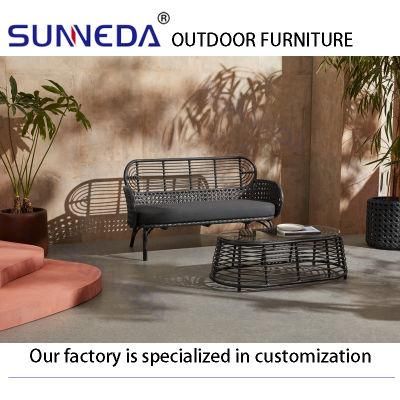 Wicker 4 Pieces Rattan High Tea Table Talking Furniture Set