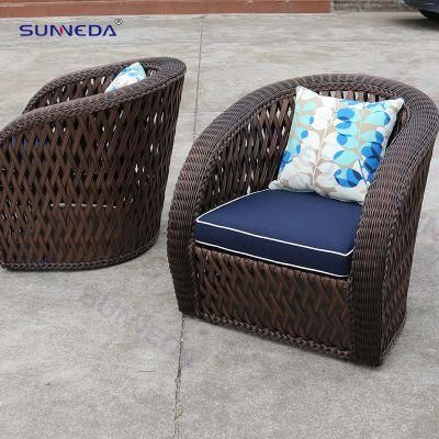 Modern Simple Outdoor Garden Hotel Cafe Coffee Table Restaurant Furniture Rattan Table &amp; Chair Set
