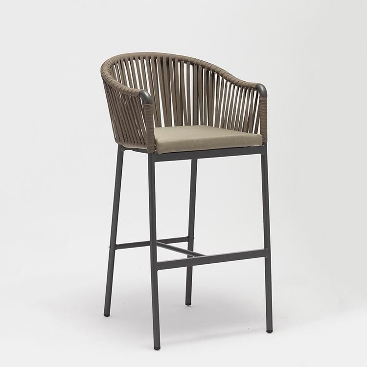 Ultralight Aluminum Bar Chair Armrest with Plastic Rope Used in Garden