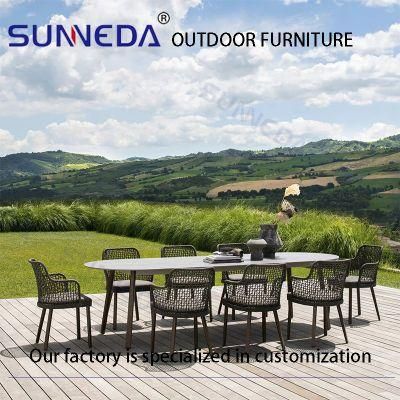 Ecological Design European Style Durable Countryside Villa Beach Armchair Set