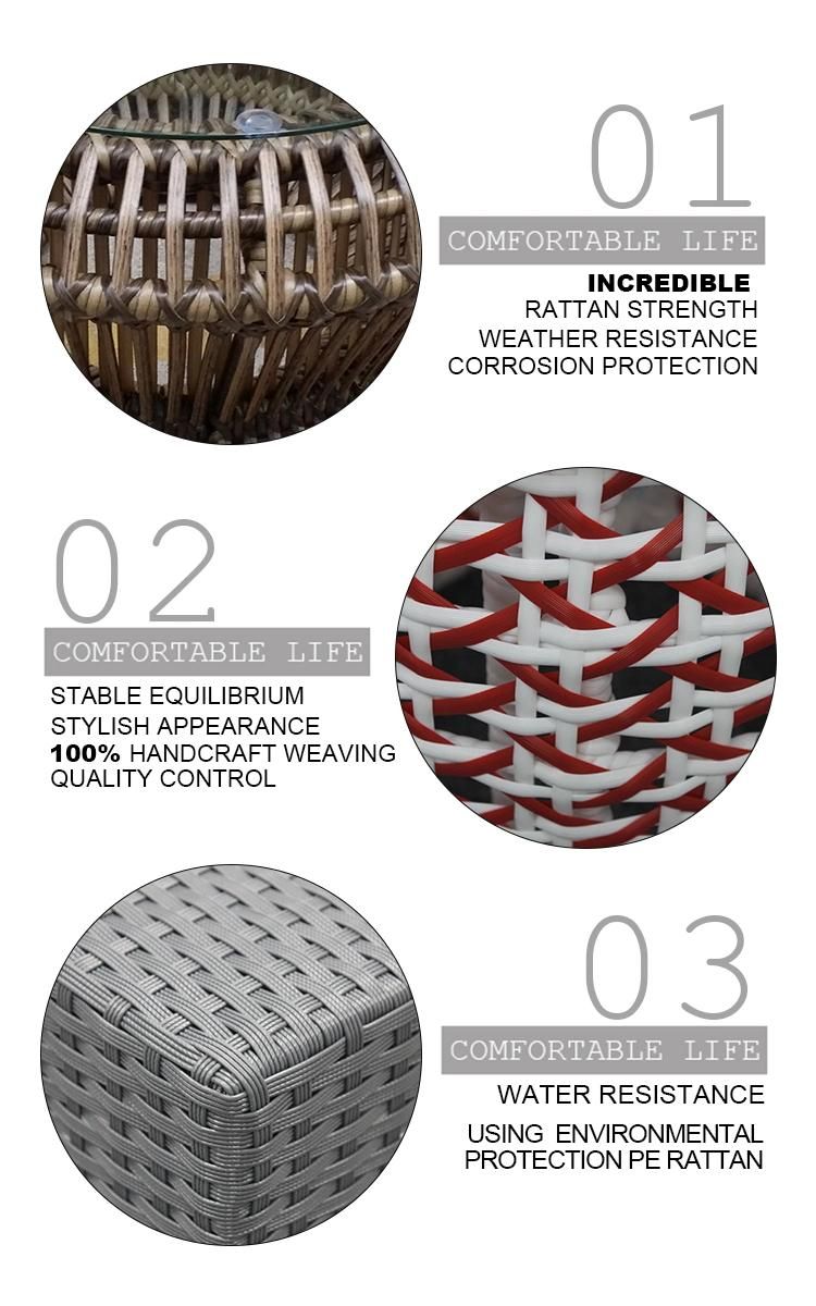 Modern Deep Seating Outdoor Living Rattan Corner Sofa
