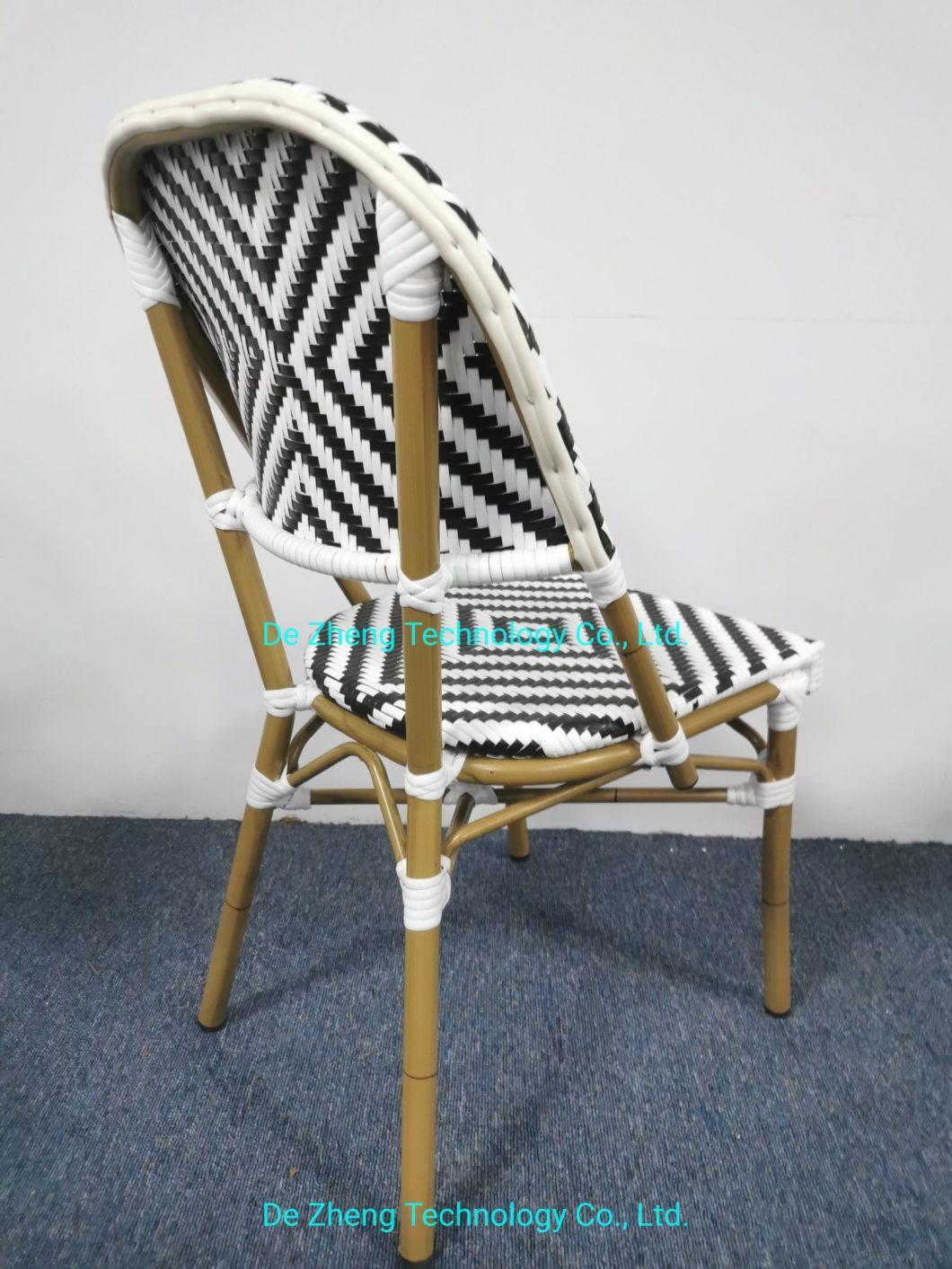 Garden Furniture Balcony Bistro Chair Restaurant PE Rattan Chair Outdoor Dining Chair