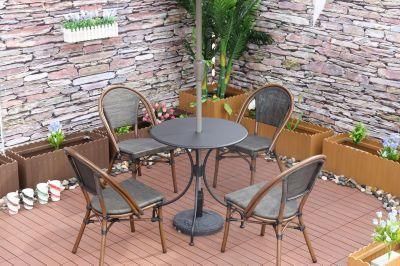 Hot Sale Luxury Garden Furniture Outdoor Patio Four Seaters Table Set Customized Size and Color with Cushions