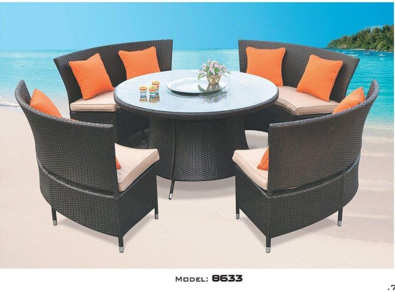 Wholesale Garden Furniture Sets PE Rattan Desk Table Chair Sets