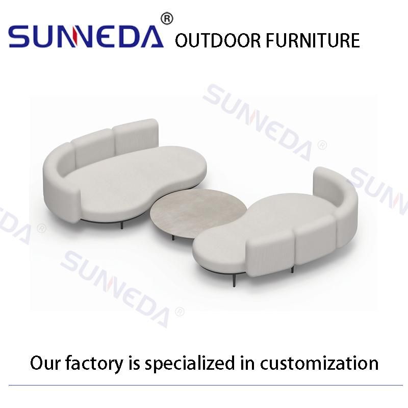 Entertainment Round Shape White Outdoor Wide Furniture
