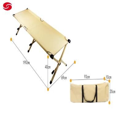 Single Steel Frame Adjustable Folding Military Army Outdoor Camping Bed