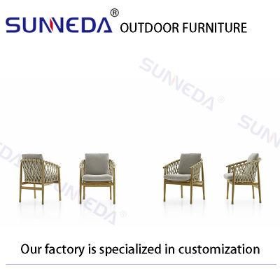 Ecological Design Disassembly Structure Teak Wood Frame Outdoor Chairs Furniture