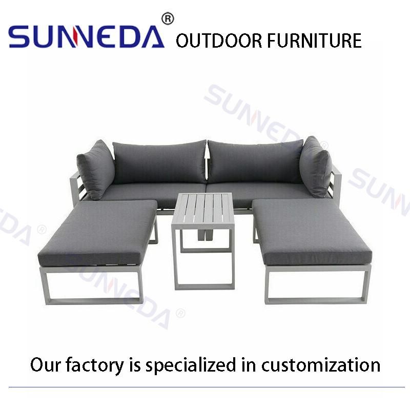Outdoor Presentable Simple Modern Artistic Aluminum Frame Sofa Bed