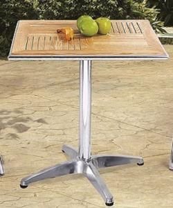 Wood Aluminum Leisure Patio Coffee Outdoor Garden Dining Table