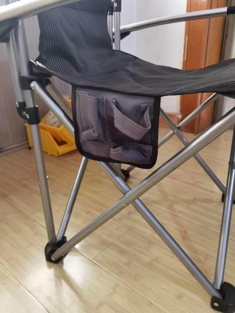 Heavy Duty Padded Folding Camping Director Chair with Cup Holder, Fashionable Director Chair with Stability Metal Frame