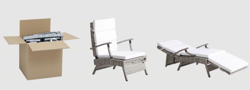 Adjustable Folding Luxury Outdoor Garden Furniture Bench Sunbed Daybed Sun Lounger Chaise Longue