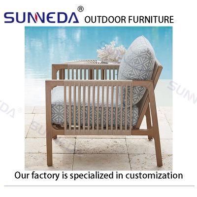 Aluminium Alloy Metal Frame Powder Coating Plastic Wood Garden Sofa Furniture