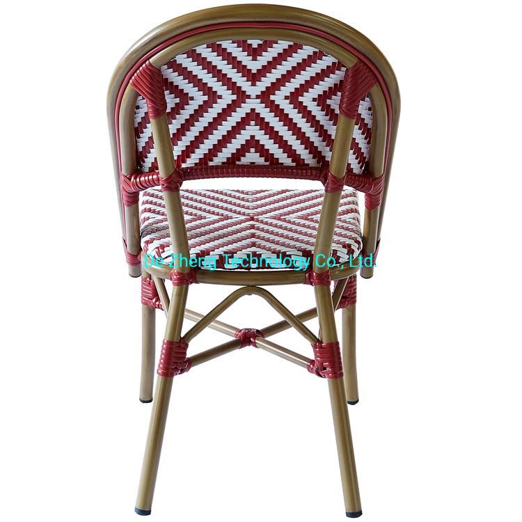 Cheap Outdoor Wicker Furniture Patio French Bistro Pier Harbor Restaurant Rattan Chair