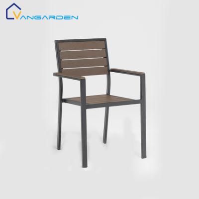 Black Ultralight Stackable Patio Caf&eacute; Outdoor Aluminum Chair