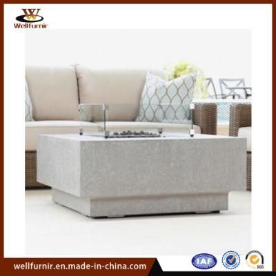 2018 Well Furnir Indoor Home Office Rattan 58&quot; Rectangular Fire Table (WF070022)