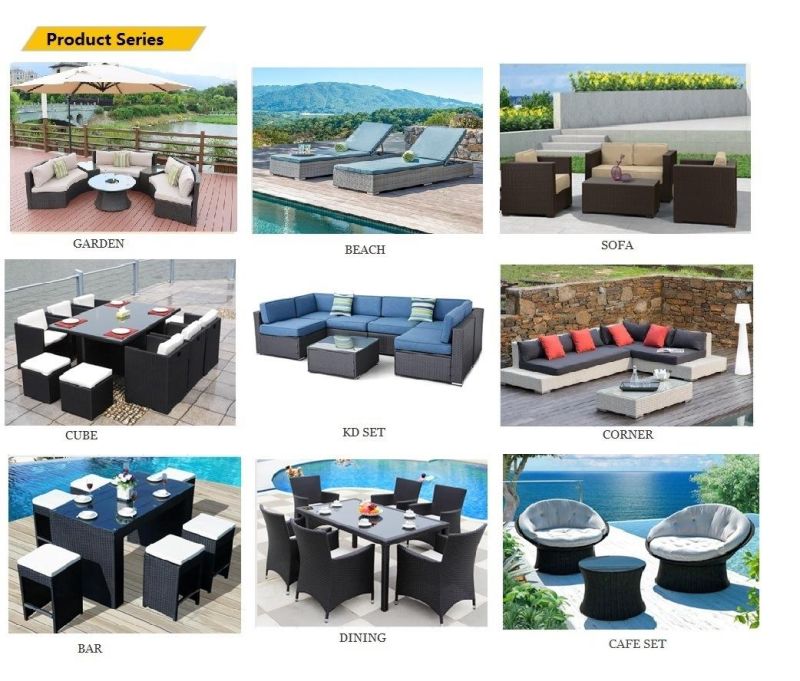 Round Table Rattan Outdoor Patio Garden Dining Room Table and Chair Furniture