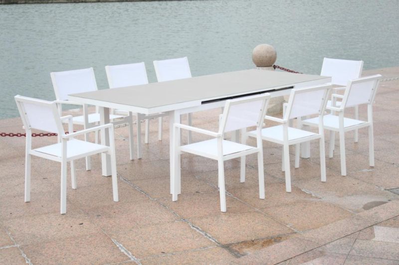 Darwin or OEM, ODM Hotel Metal Outdoor Sets Extensible Dining Table