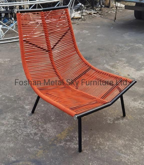 Outdoor Rope Metal Rattan Wicker Garden Hotel Restaurant Villa Chair