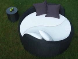 Garden Furniture Rattan Sunbed Aluminium Fram