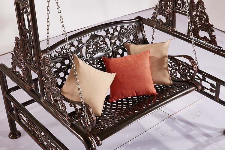 Beach Swing Chair Indoor Patio Metal Chair for Three People Seaters