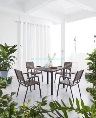Garden Aluminum Frame Patio Table and Chairs Outdoor Polywood Chairs Garden Set