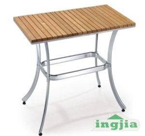 Outdoor Wood Aluminium Dining Patio Table Set (JT-107)