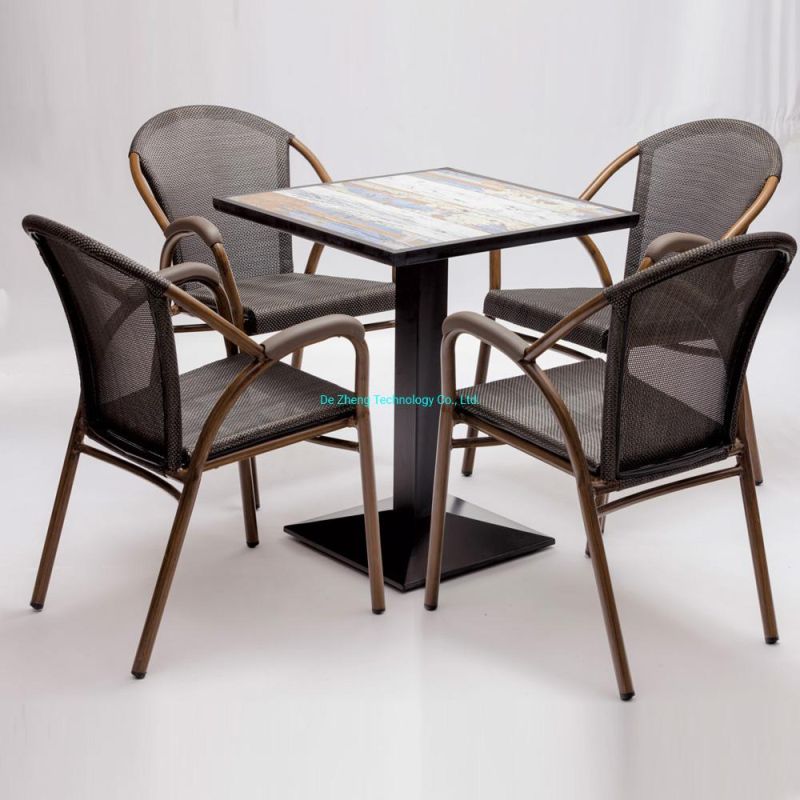 2020 Waterproof Mesh Ventilate Textilene Outdoor Leisure Dining Chair for Restaurant