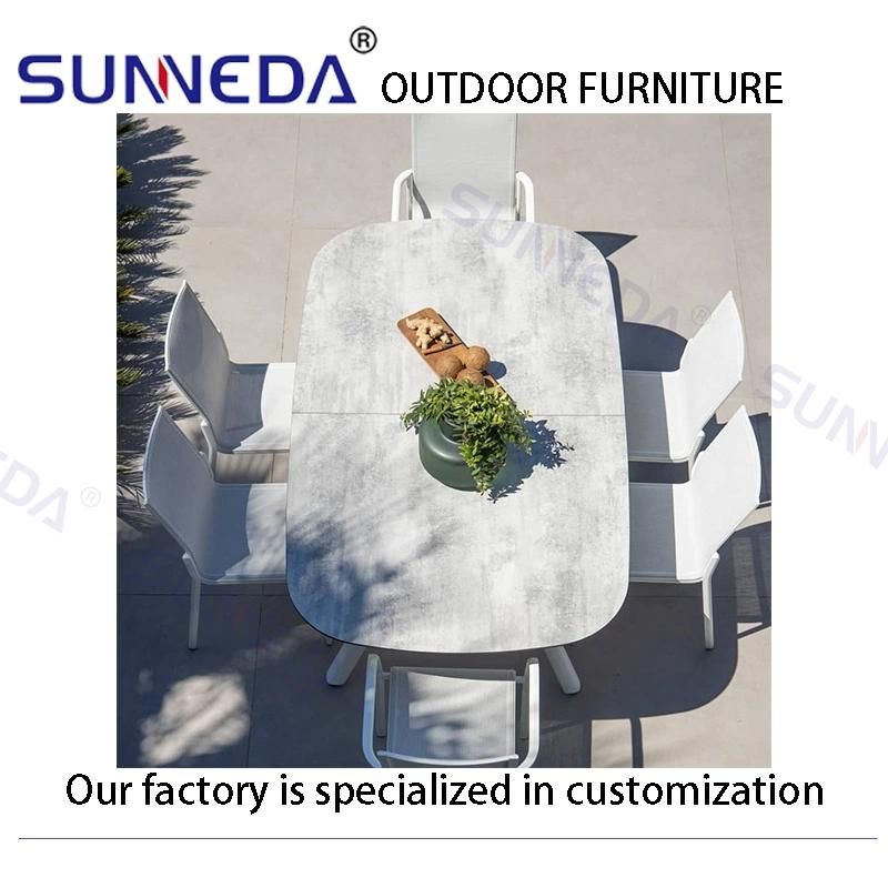 New Concept Design Popular Aluminium Alloy PVC Teslin Mesh Outdoor Furniture Set