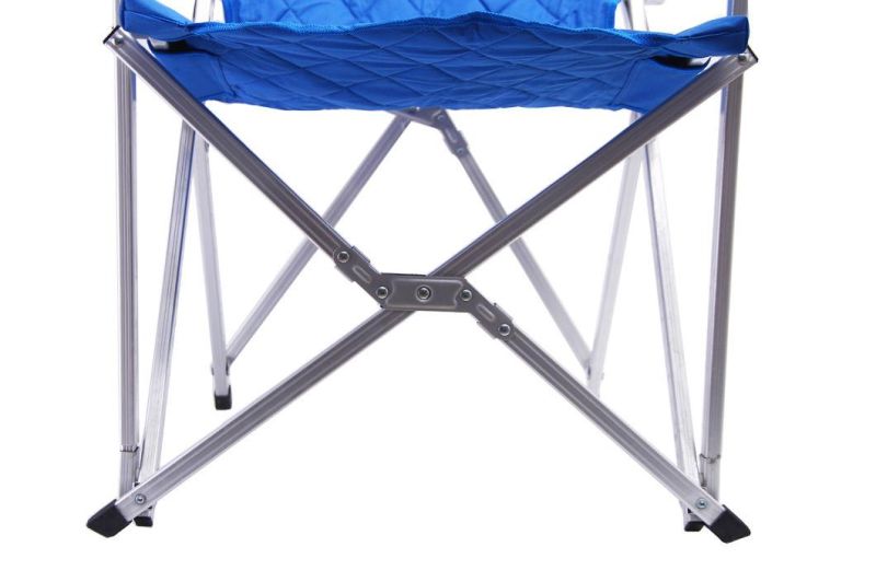 Aluminum Luxury Folding Camping Floor Moon Portable Foldable Blue Chair