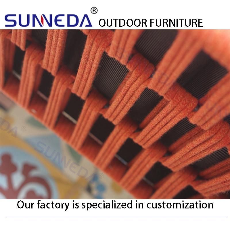 Outdoor Garden Rattan Woven Wicker Backyard Lawn Furniture Comfortable Furnitures Aluminum Sofa