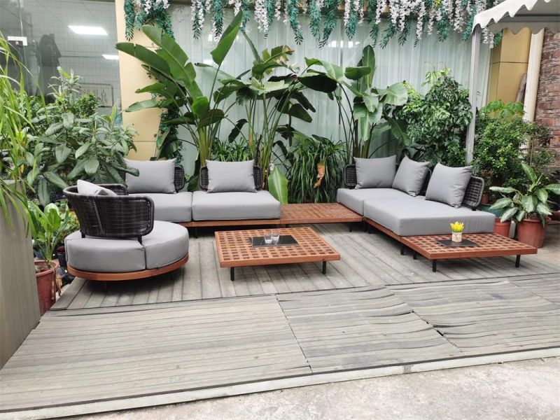 Modern Style Wooden Garden Outdoor Patio Outdoor Wooden Furniture Sofa Set