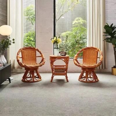 High-Quality Creative Design Wicker Chair Leisure Chair Wicker Woven Furniture 360&deg; Twisted Rattan Swivel Chair Dining Chair